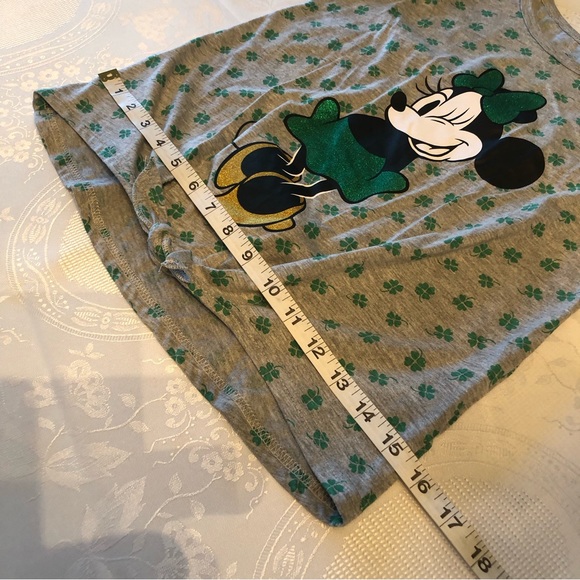 Disney Minnie Mouse Girls Size L T-Shirt Leprechaun Short Sleeves Front Tie-Up - Picture 7 of 14